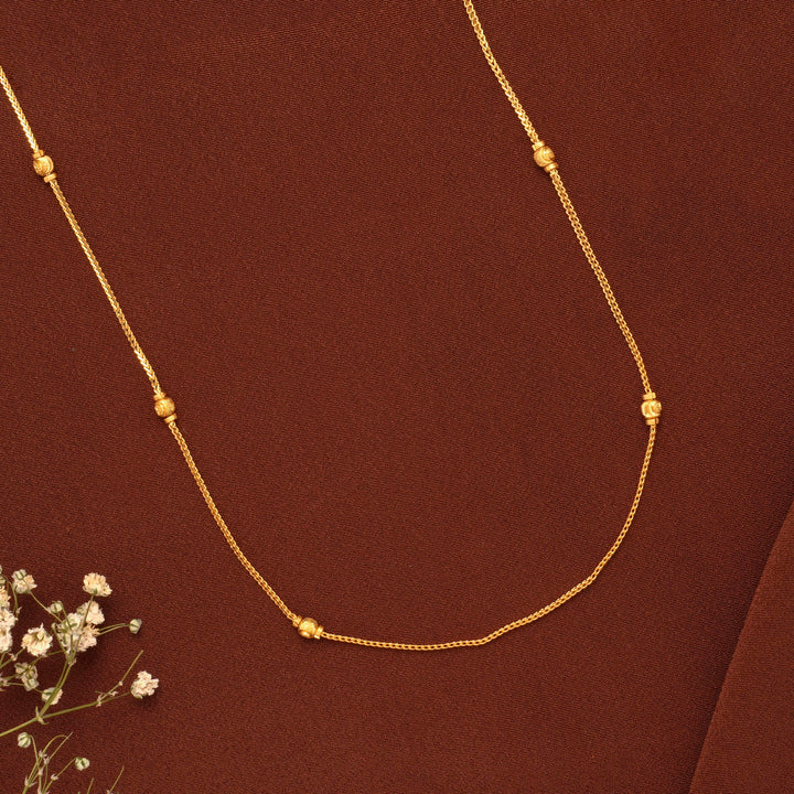 Elegant Gold Ball Design Chain for Women
