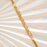 Elegant Floral and Leaf Gold Bracelet for Women