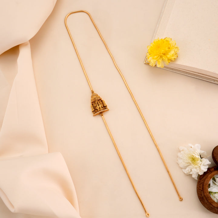 Divine Radha Krishna Silver Mugappu Chain