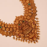 Antique Layer Lakshmi Devi Gold Haram