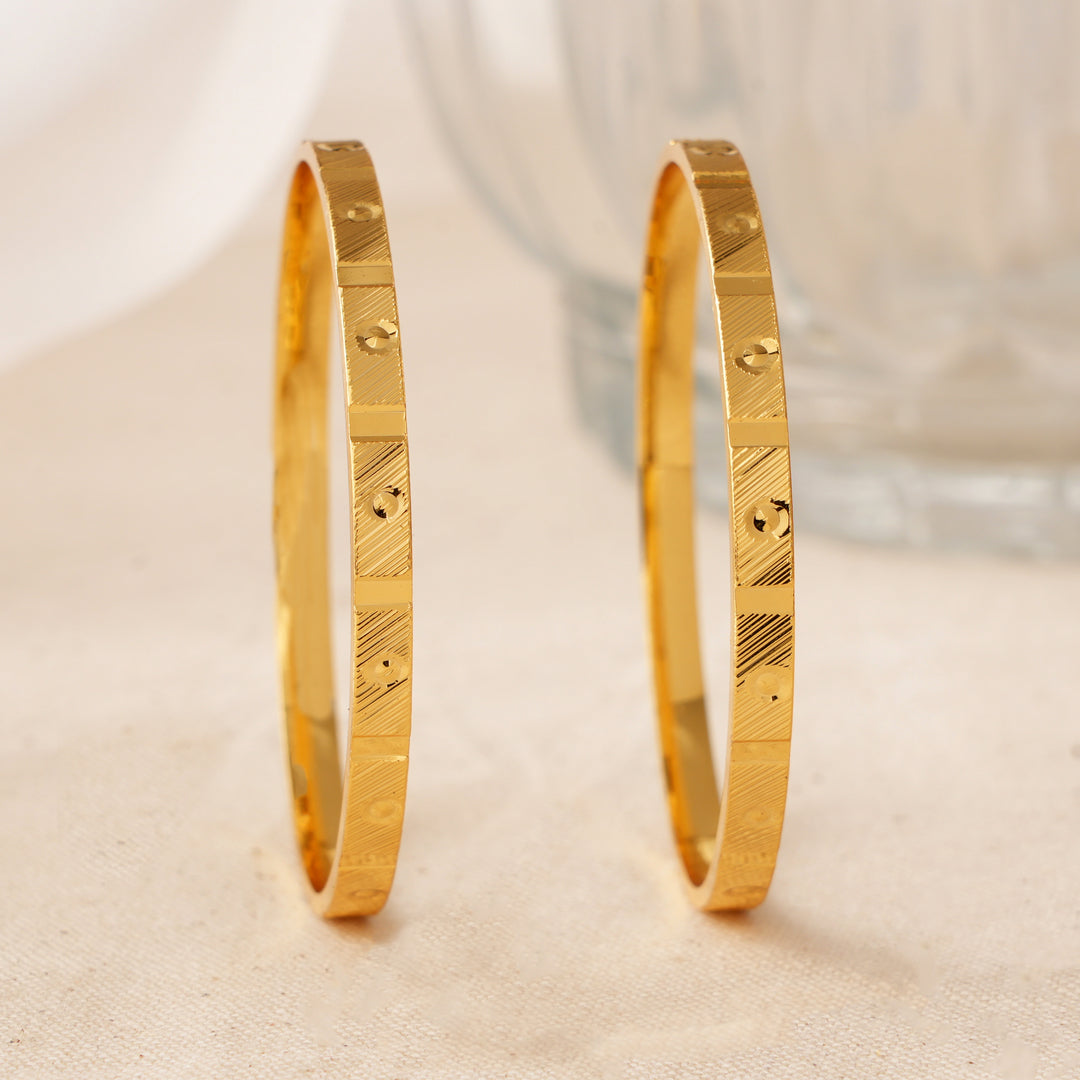 Charming Glow Silver Gold Plated Baby Bangle