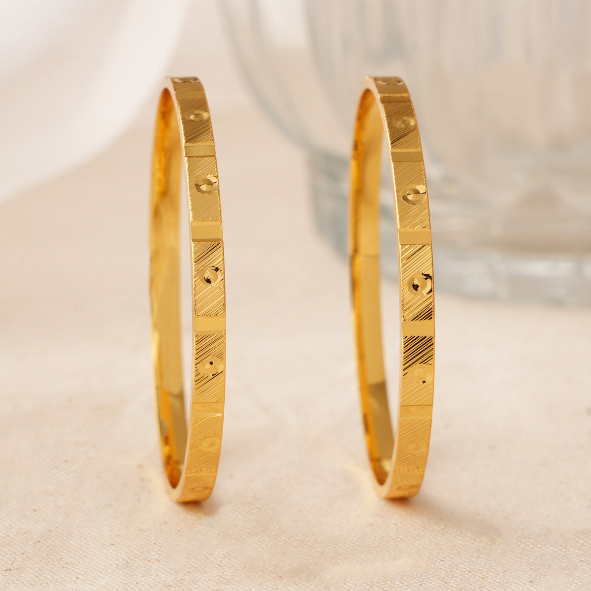 Charming Glow Silver Gold Plated Baby Bangle