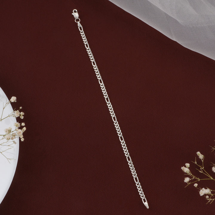 Figaro Style Men's Silver Bracelet