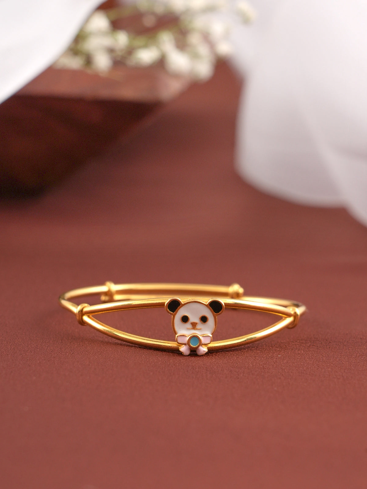 Panda Adjustable Gold Bangle