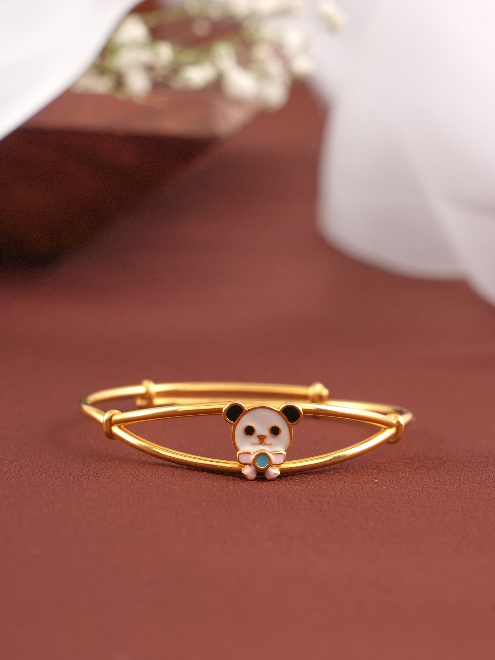 Panda Adjustable Gold Bangle