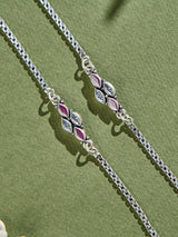 Ruby Bloom Antique Anklet