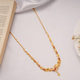 Elegant Gemstone Wave Golden Necklace Set