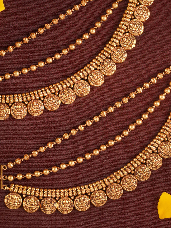 Triple Layered Balls with Lakshmi Coin Gold Mattal