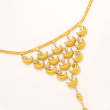 Authentic Crescent Link Hath Phool Gold Bracelet
