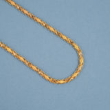 Textured Twisted Link Pattern Gold Chain