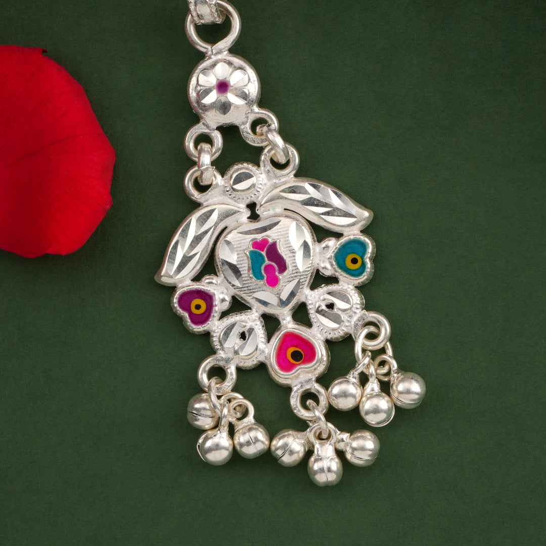 Blooming Stone Silver Keychain