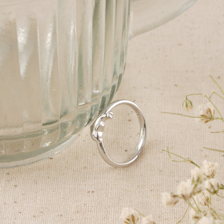 Elegant Silver-Plated Dolphin Baby Ring