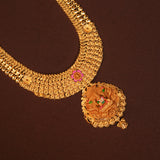 Temple Inspired Lakshmi with Meenakshi Amman Gold Haram