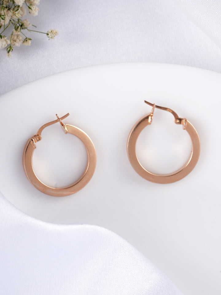 Rose gold hoop earrings