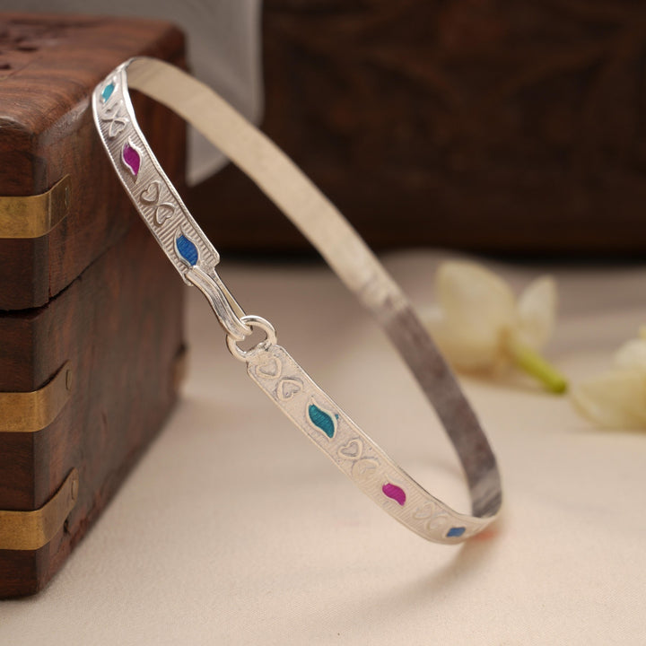 Traditional Valaikappu Silver Bangle