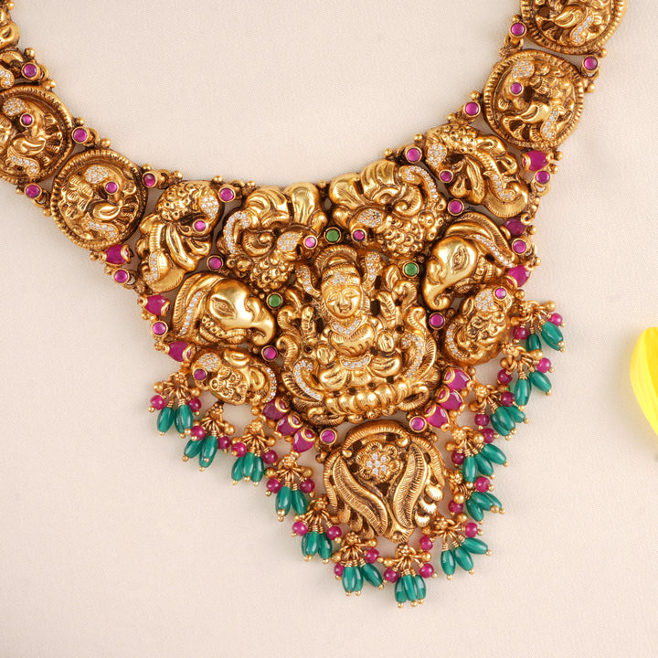 Temple Inspired Lakshmi Beads Necklace