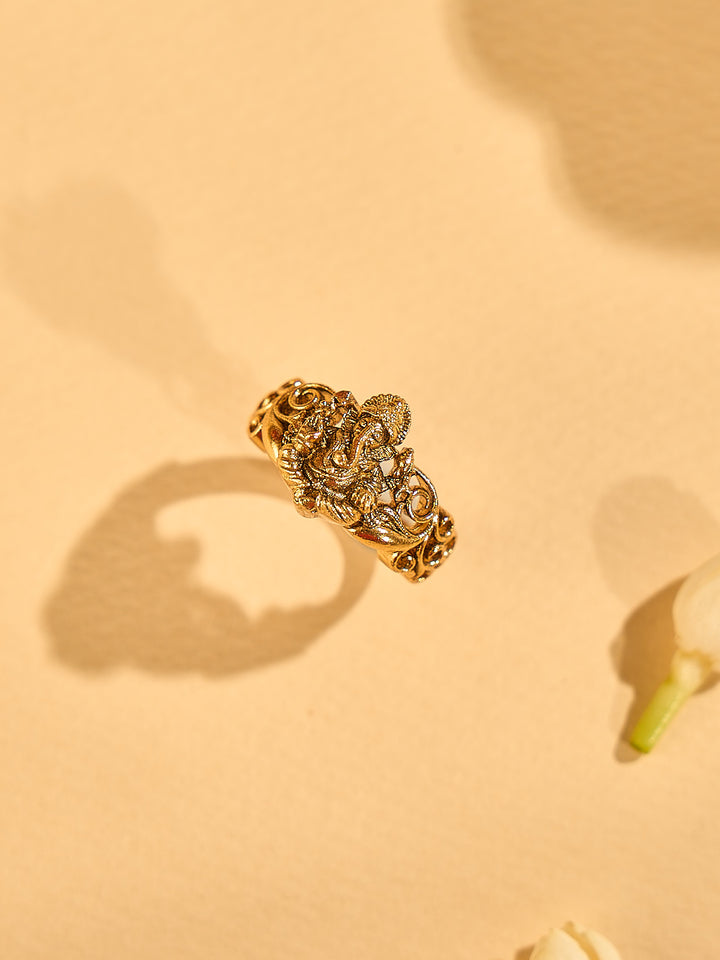 Divine Bloom Vinayaka Ring