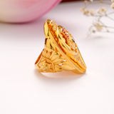 Lord Perumal Silver Gold Plated Ring