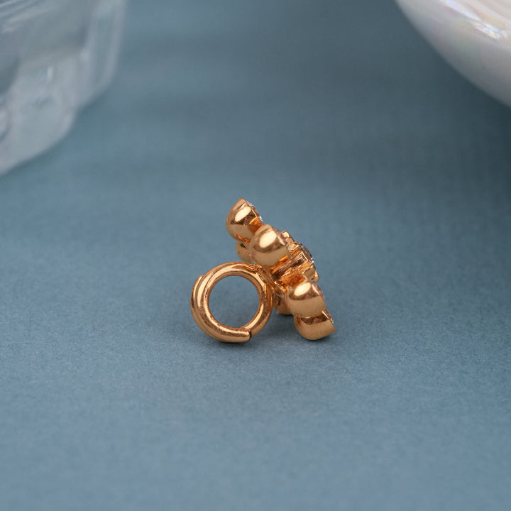 Minimal Sparkling Floral Design Diamond Mugappu