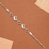 Elegant Heart Silver Bracelet for Women