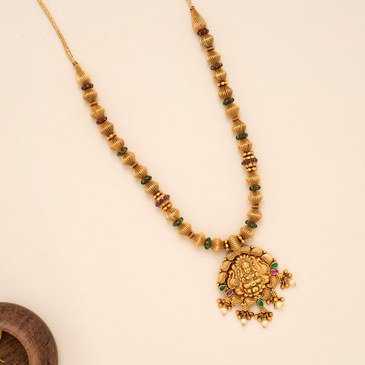 Classic Antique Lakshmi Temple Gold Plated Haram