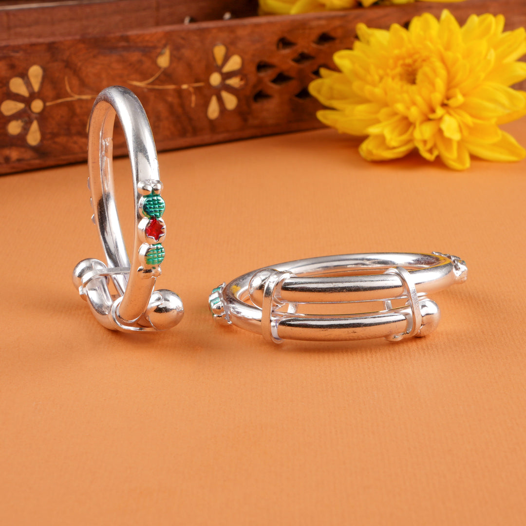 Silver  Adjustable Baby Kada