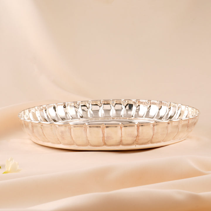 Blossom Design Silver Thamboolam Plate