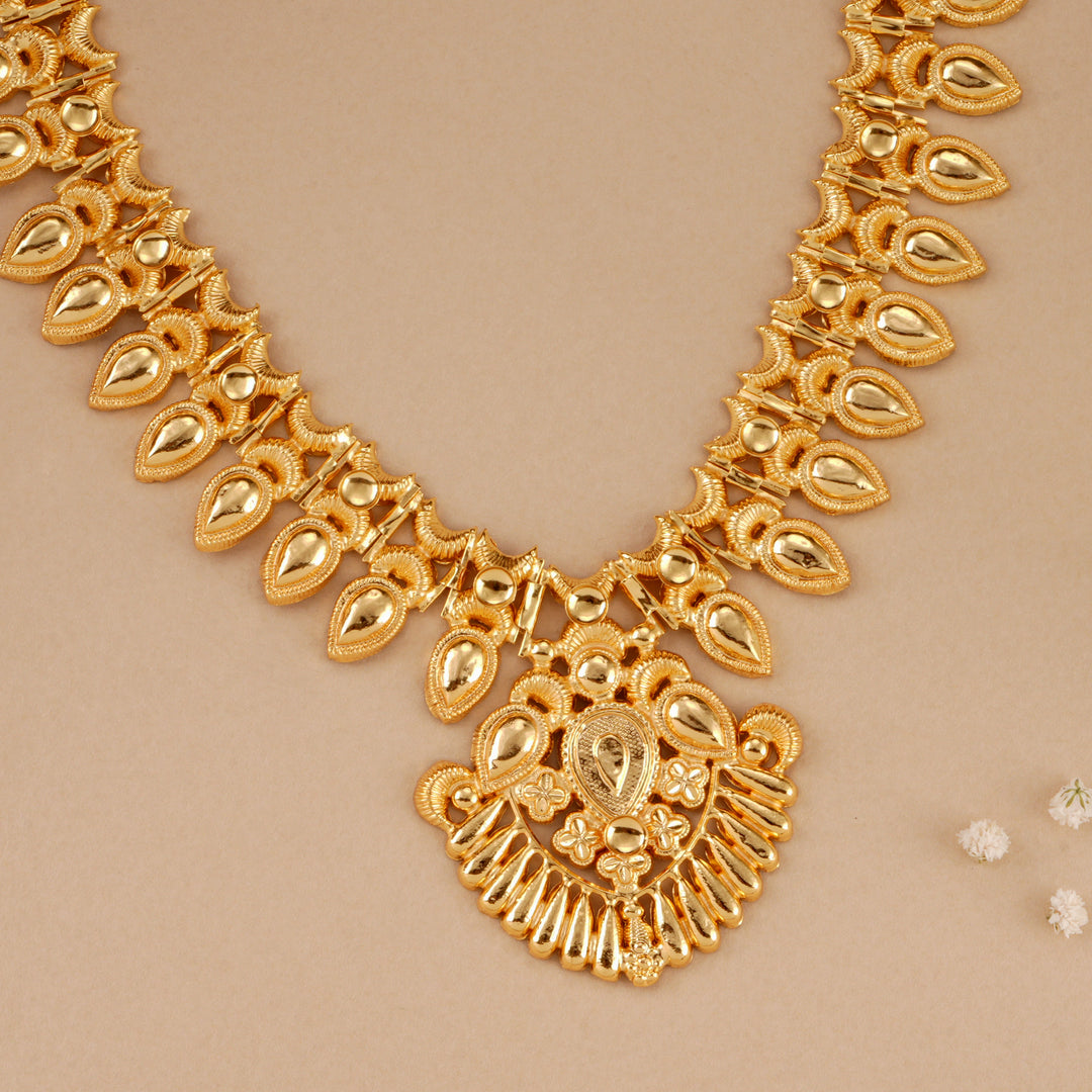 Traditional Kerala Style Silver Gold Plated Necklace