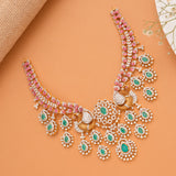 Luxury Peacock Design Golden Necklace Set