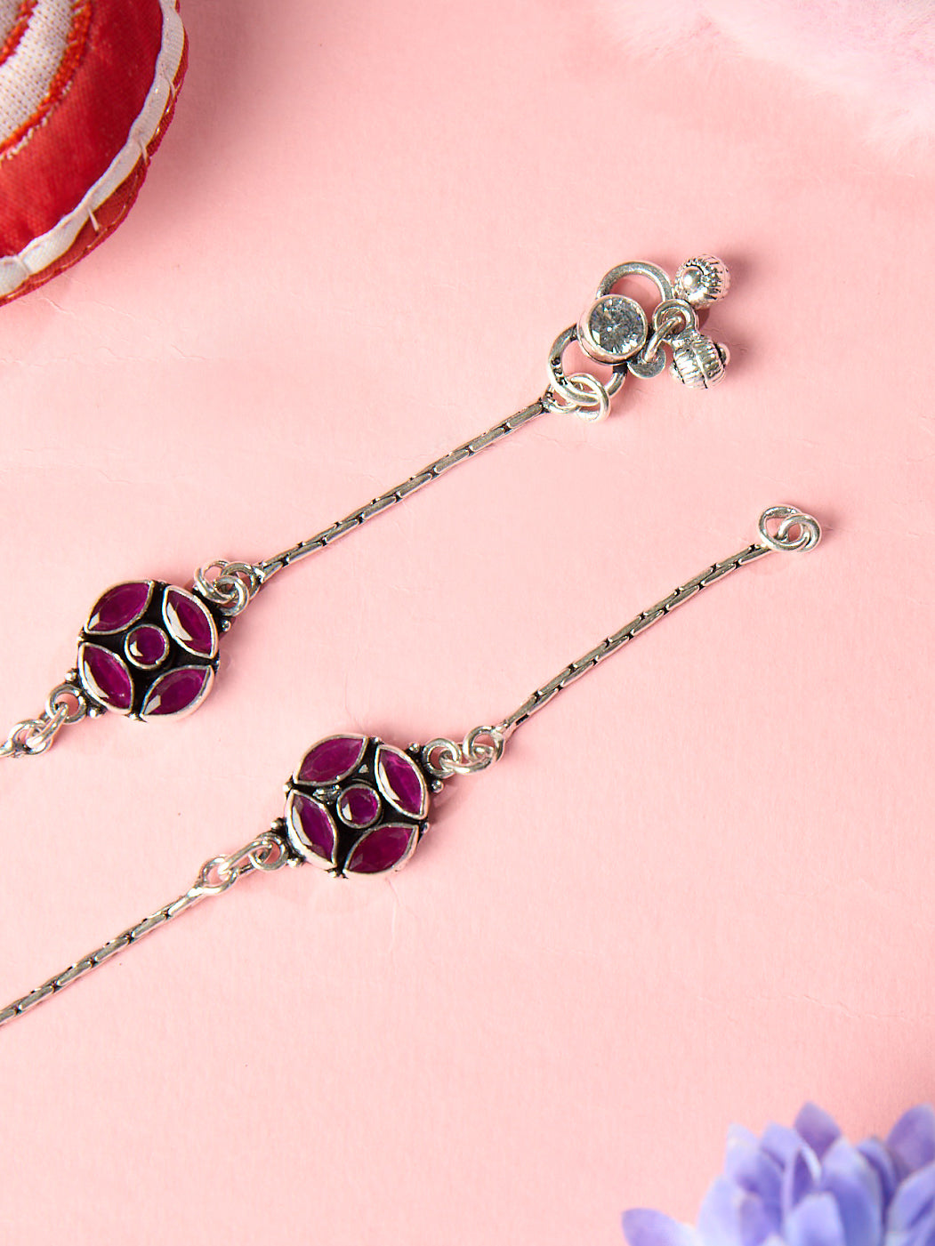Ruby Bloom Antique Baby Anklet