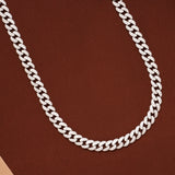 Stylish Stone Cuban Silver Chain