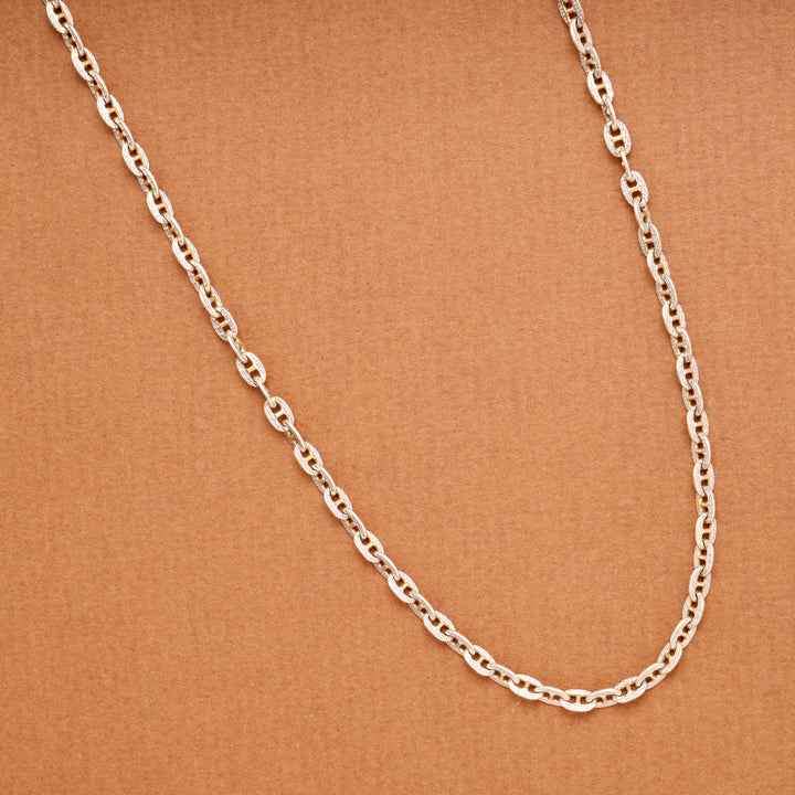 Intricate Textured Silver Women’s Chain