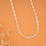Capsule Shaped Silver Chain for Men