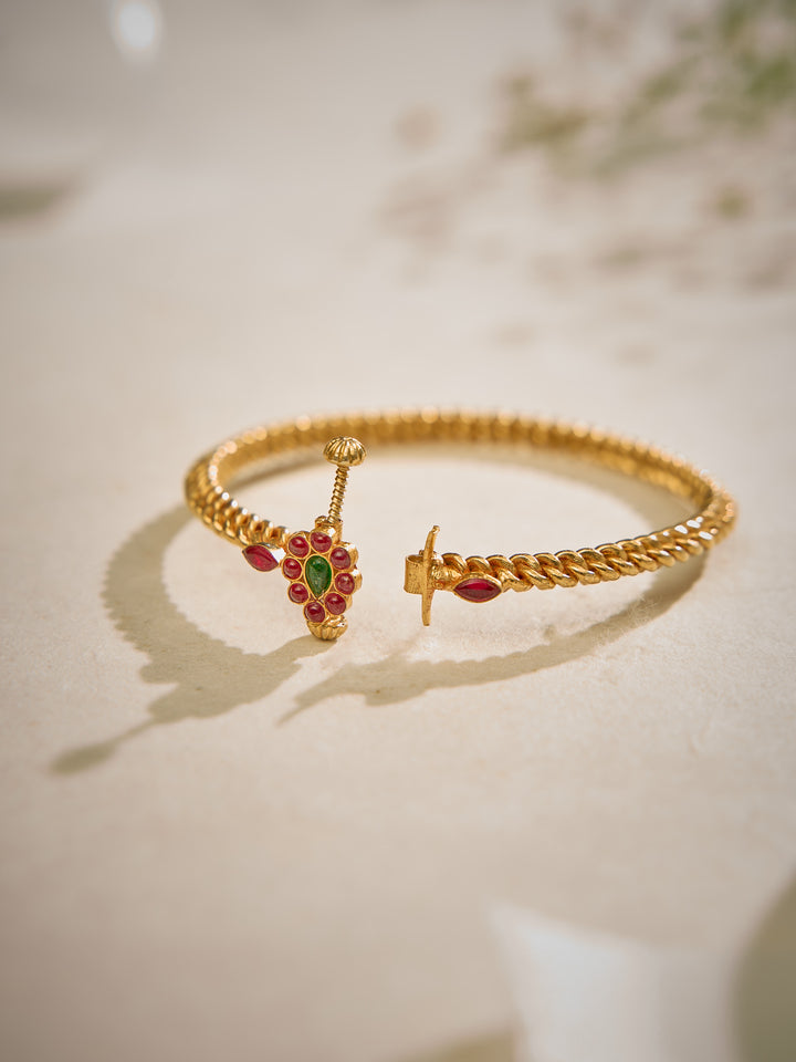 Floral Ruby Grace Openable Bangle