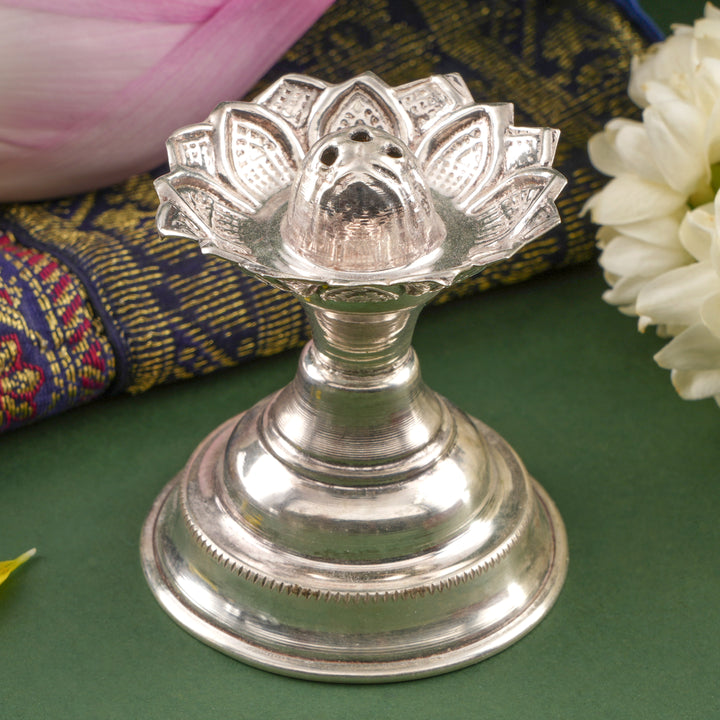 Silver Shanku Chakra Agarbatti Stand