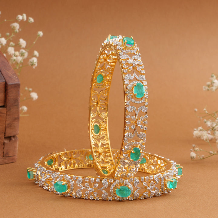 Emerald Avikam Design Swarovski Bangle