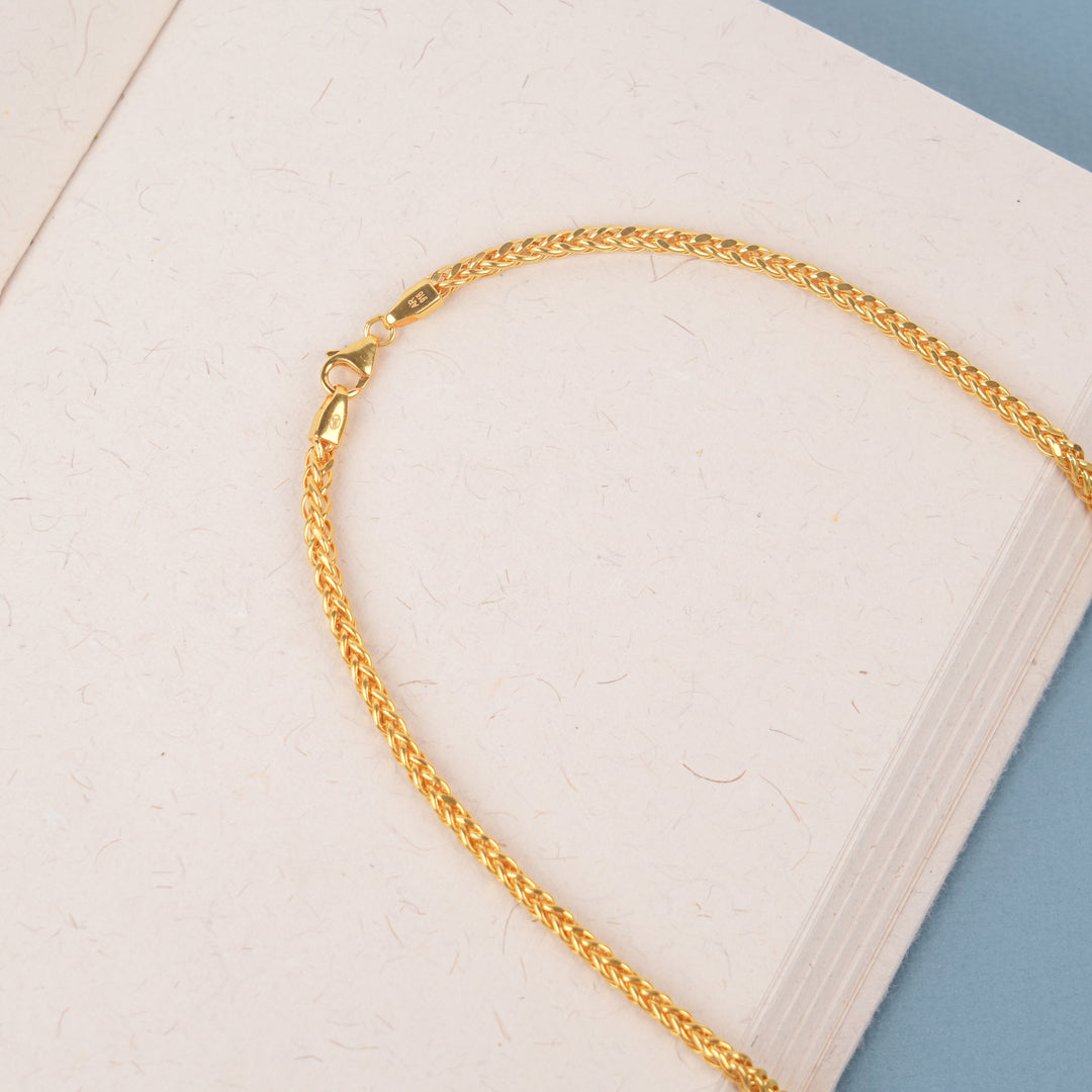 Traditional Gold Twisted Braided Chain