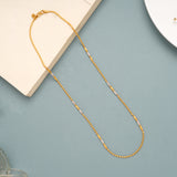 Modern Two Tone Gold Bead Long Chain