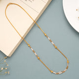 Heritage Dual Tone Gold Beaded Box Chain