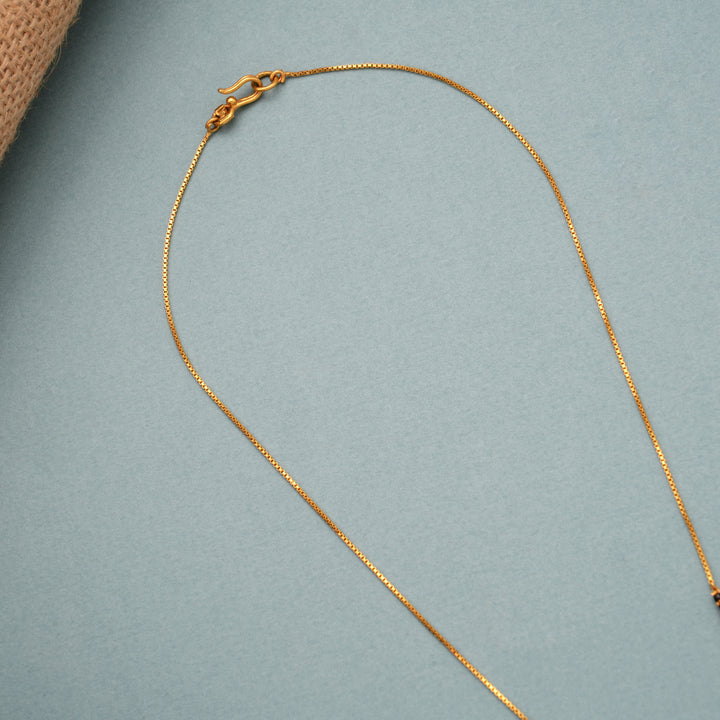 Vibrant Enamel Meenakari Gold Mangalsutra Chain