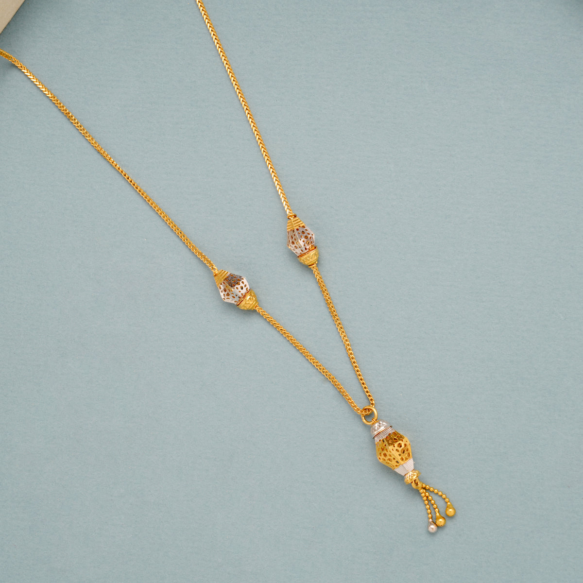 Stylish Tassel Pendant Gold Long Chain