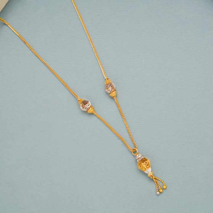 Stylish Tassel Pendant Gold Long Chain