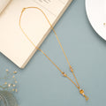 Stylish Tassel Pendant Gold Long Chain