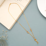 Stylish Tassel Pendant Gold Long Chain