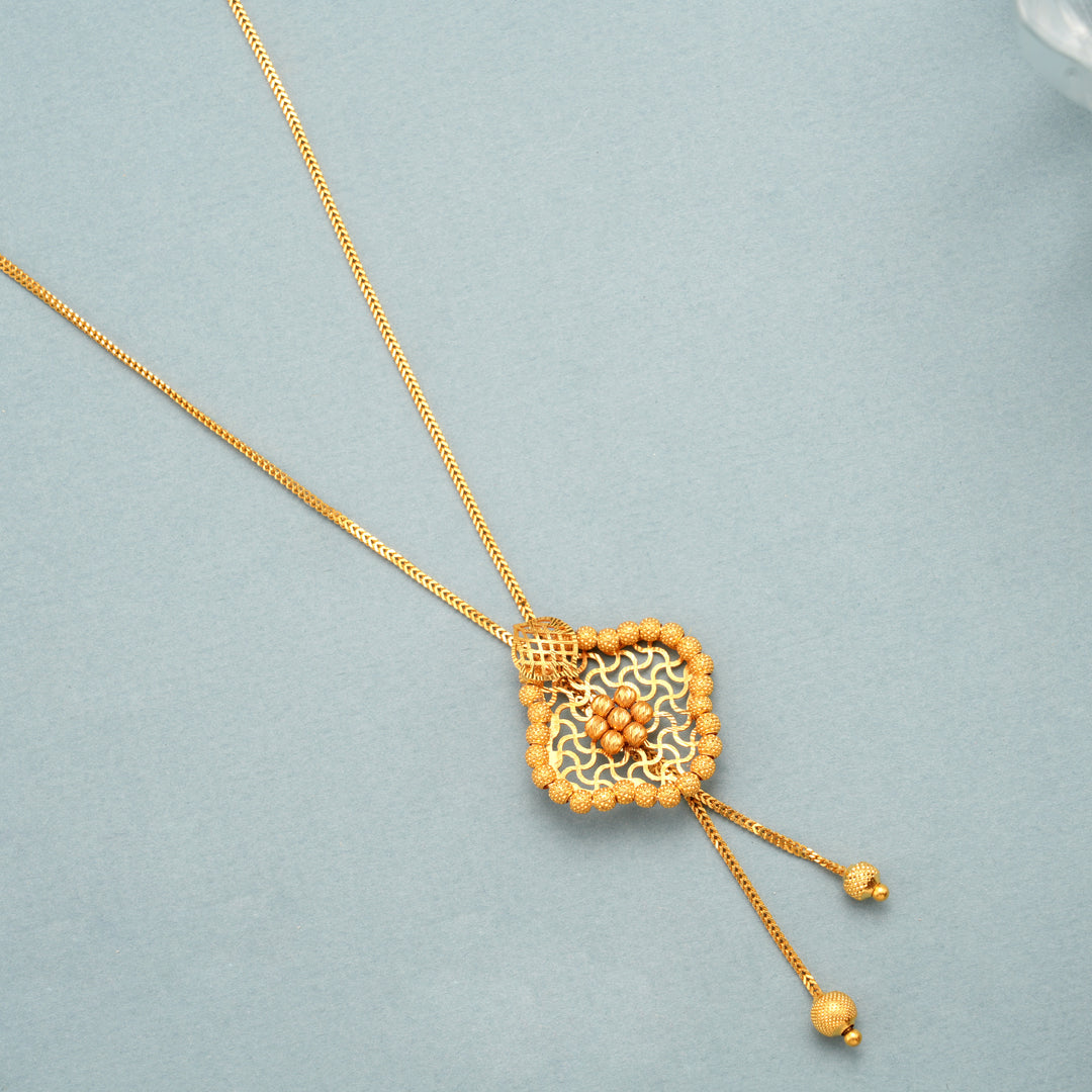 Tiny Beads with Gold Drops Necklace