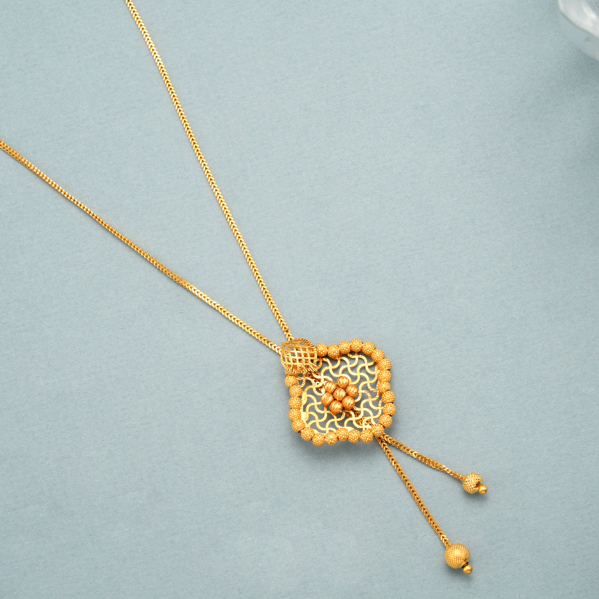Tiny Beads with Gold Drops Necklace