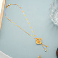 Tiny Beads with Gold Drops Necklace
