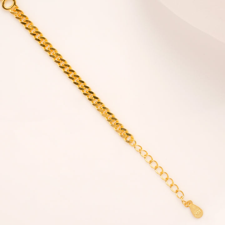 Elegant Teardrop Spark Golden Bracelet
