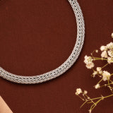 Antique Bali Style Woven Chain Silver Bracelet
