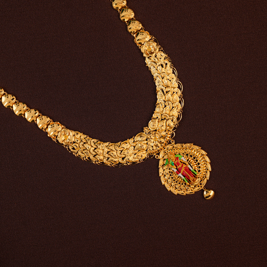 Goddess Maduari Meenakshki Amman Blossom Gold Haram